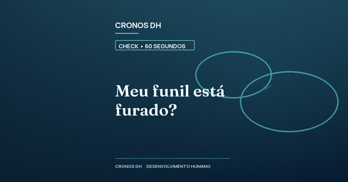Meu funil está furado?