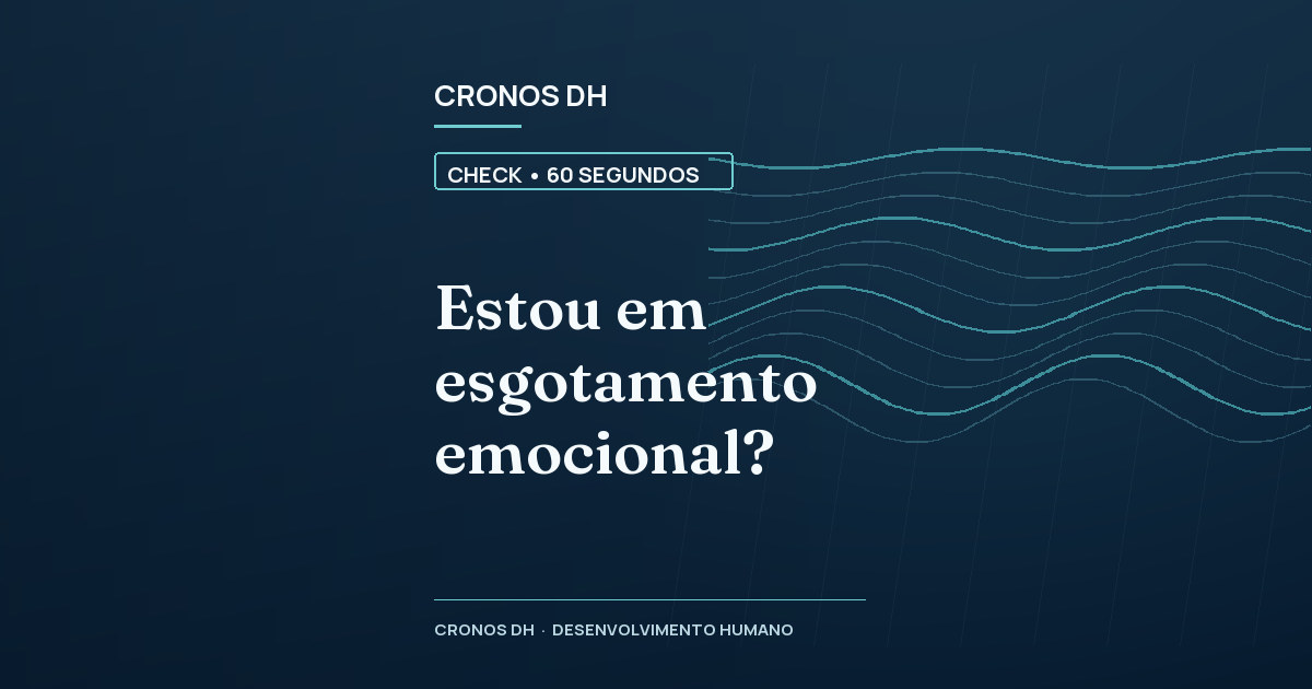 Estou em esgotamento emocional?
