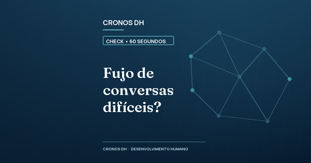 Fujo de conversas difíceis?