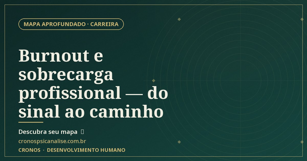 Capa oficial — Burnout e sobrecarga profissional — do sinal ao caminho