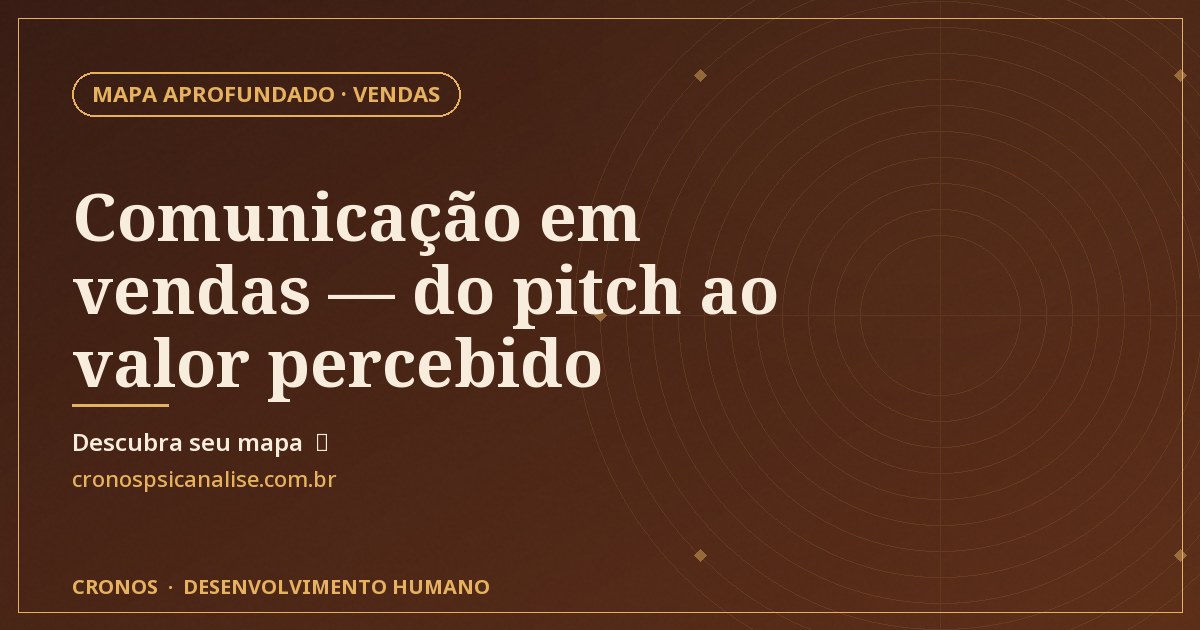 Capa oficial — Comunicação em vendas — do pitch ao valor percebido